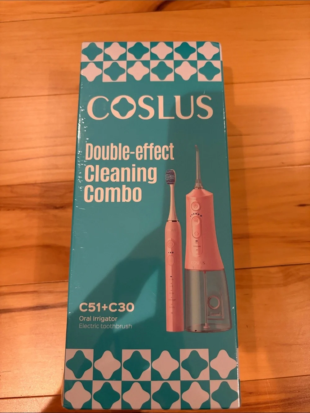 Double-Effect Cleaning Combo Electric Toothbrush & Oral Irrigator - Pink